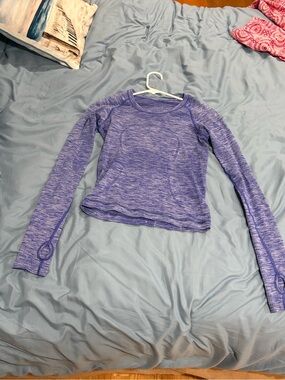 lululemon athletica Heathered Purple Long-Sleeve Athletic Top